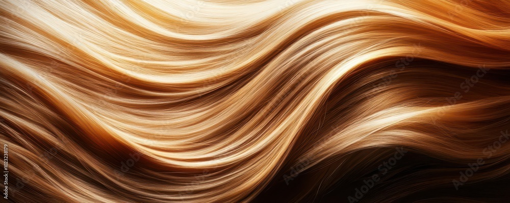 Abstract wavy brown hair texture background
