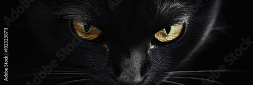 Black Cat Protection Day. a black cat. a pet photo