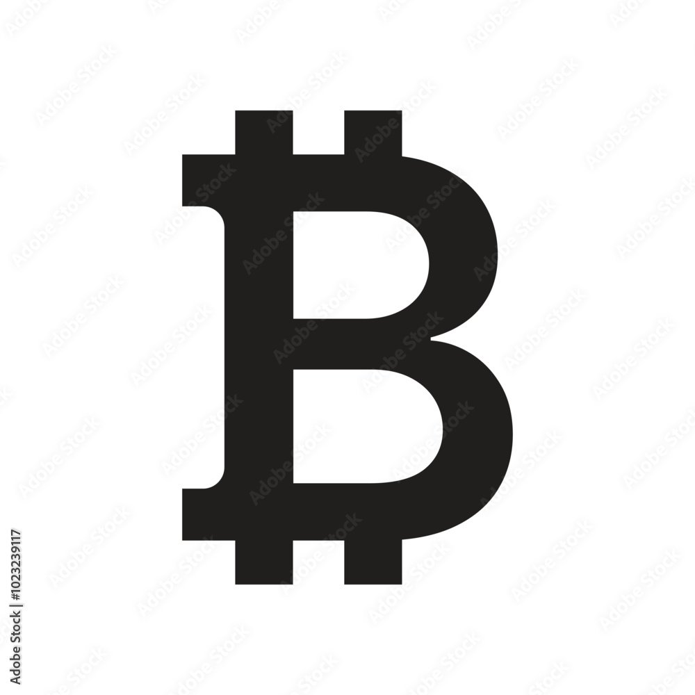 Bitcoin icon logo design template isolated illustration Bitcoin icon logo design template isolated illustration