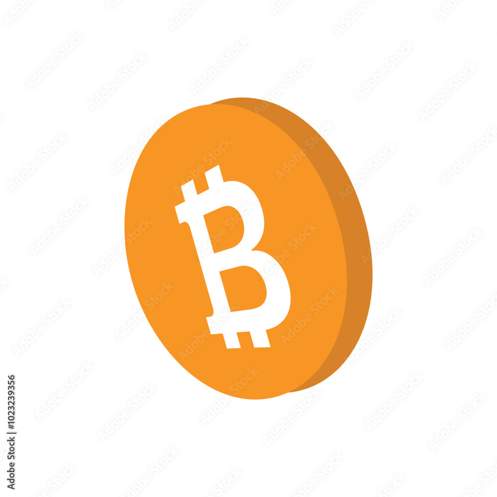 Bitcoin icon logo design template isolated illustration Bitcoin icon logo design template isolated illustration