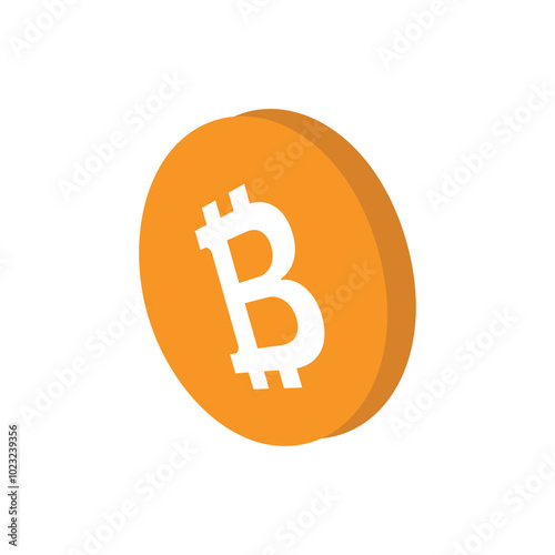 Bitcoin icon logo design template isolated illustration