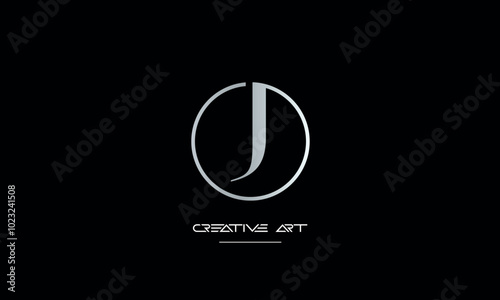 JO, OJ, J, O abstract letters logo monogram