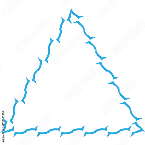 Aesthetic Barbed Wire Decorative Frame Icon Element