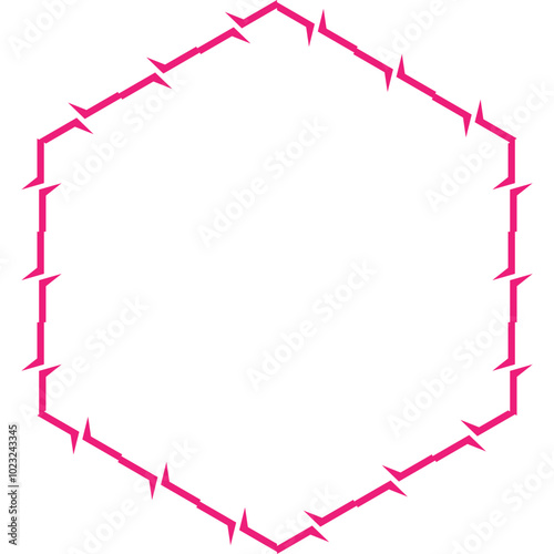 Aesthetic Barbed Wire Decorative Frame Icon Element
