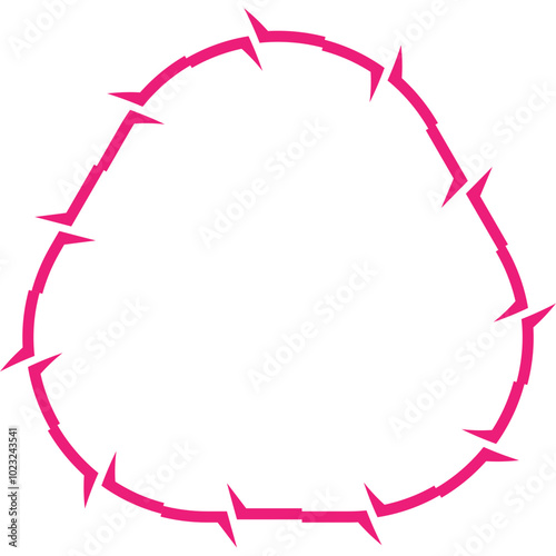 Aesthetic Barbed Wire Decorative Frame Icon Element