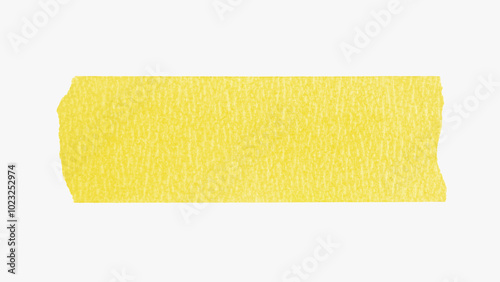 yellow paper tape on a white background