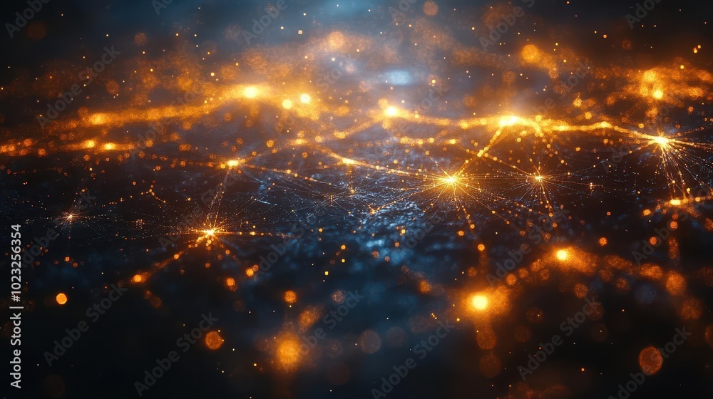 Obraz premium conceptual visualization of the world wide web with intricate network patterns and nodes symbolizing connectivity and digital communication rendered in a sleek modern design aesthetic