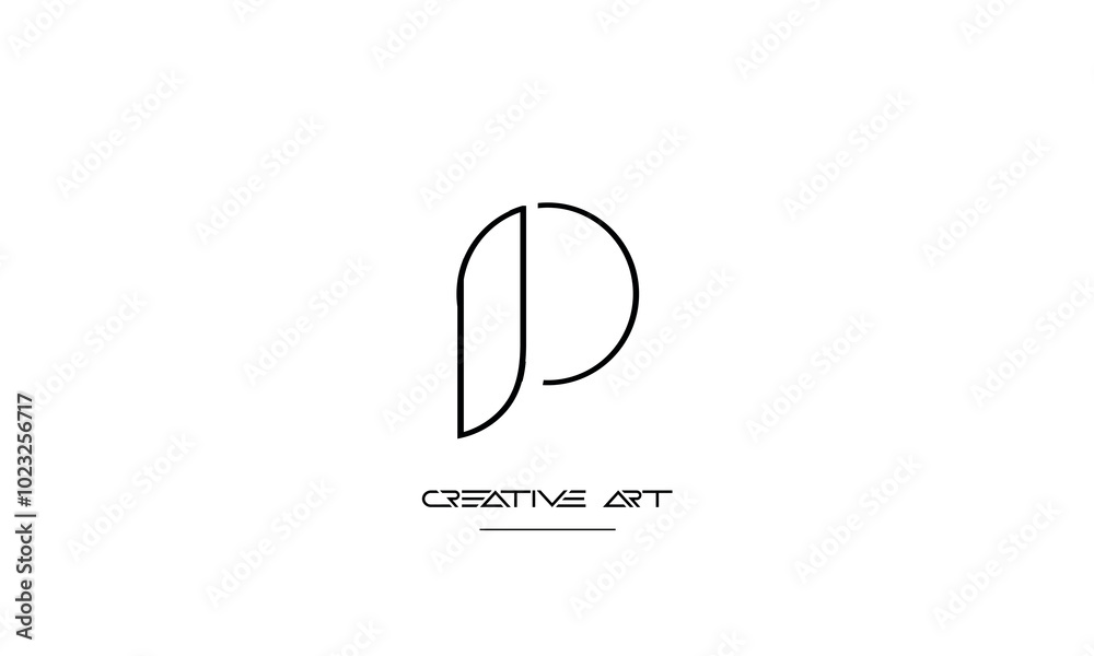 JO, OJ, J, O abstract letters logo monogram JO, OJ, J, O abstract letters logo monogram