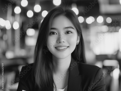 Woman in a Restaurant - Portrait