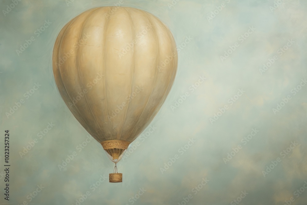 Obraz premium Close up on pale balloon backgrounds aircraft transportation.