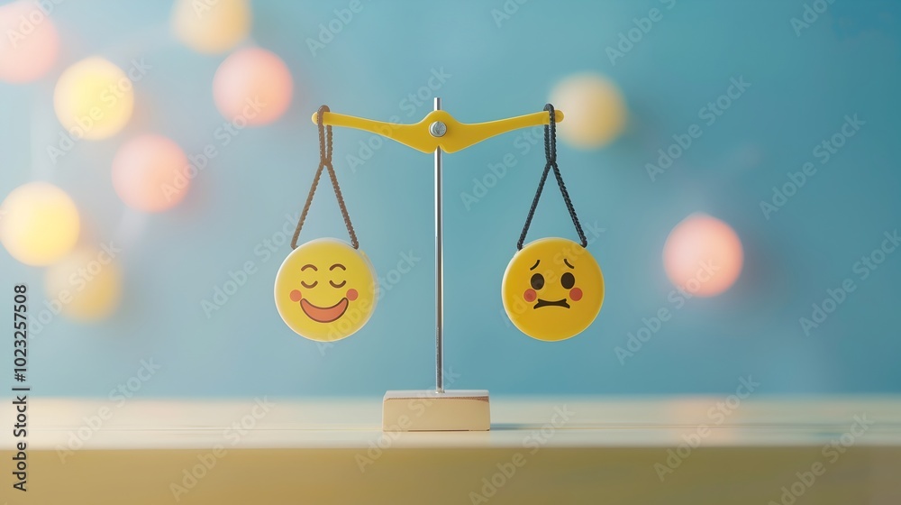 Digital Scale Balancing Positive and Negative Emoji Symbols Sentiment ...