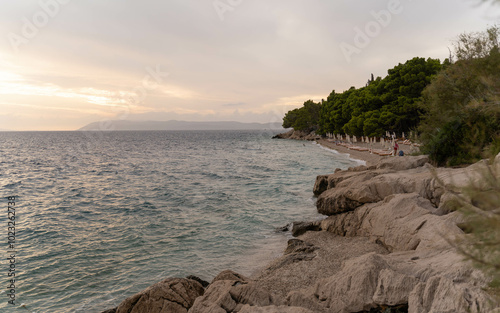 Fototapeta Naklejka Na Ścianę i Meble -  Sunset at the beach in Croatia