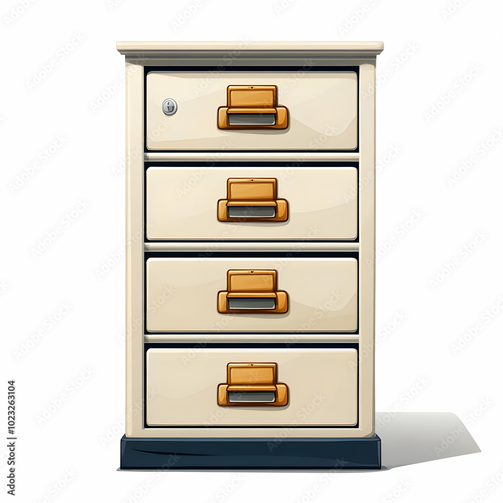 High-Quality Vector Image of a Filing Cabinet and Document Isolated on White Background for Home Office Organization and Efficiency High-Quality Vector Image of a Filing Cabinet and Document Isolated on White Background for Home Office Organization and Efficiency