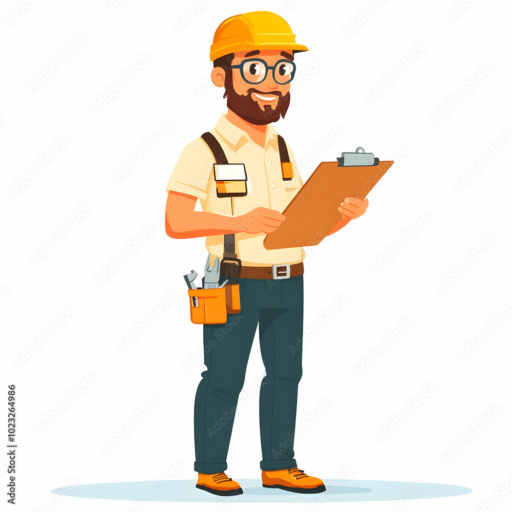 Organized Maintenance Service Concept: Person with Clipboard and Tools Symbolizing Reliability and Professionalism Against Clean Background for Custom Text/Graphics Organized Maintenance Service Concept: Person with Clipboard and Tools Symbolizing Reliability and Professionalism Against Clean Background for Custom Text/Graphics