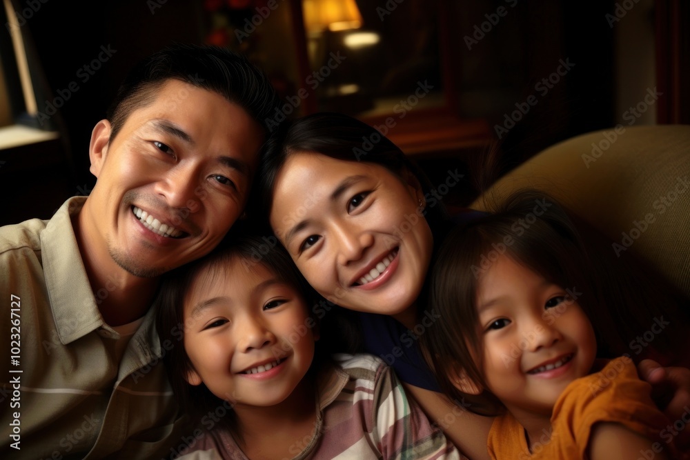 Asian family child portrait adult.
