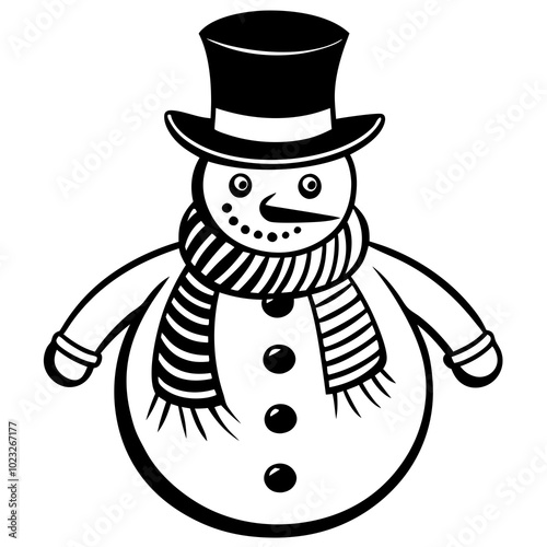 snowman with hat