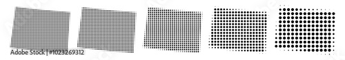 Colorado Map halftone in different sizes