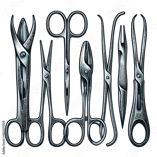 Forceps set vector illustration