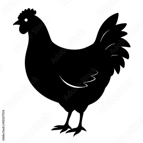 hen silhouette vector illustration