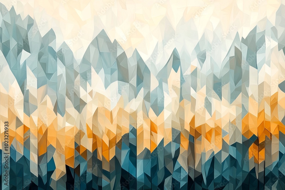 Abstract geometric background with shades of blue, orange, and white. Abstract geometric background with shades of blue, orange, and white.