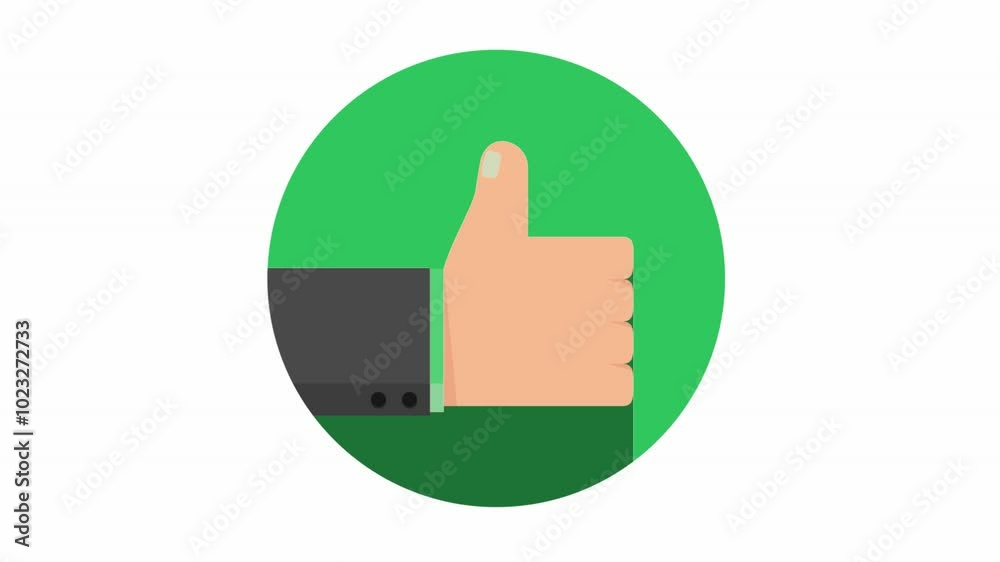 thumb up icon for business animation thumb up icon for business animation