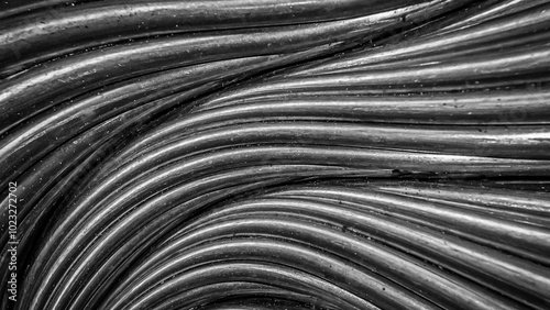 texture of silver steel wires