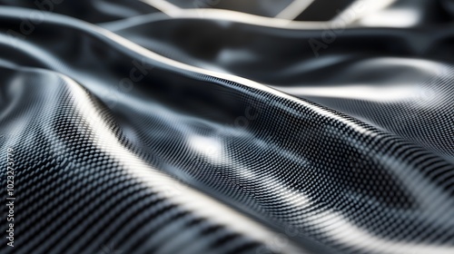 High Detail 3D Render of Carbon Fiber Composite Layers