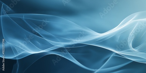 A serene image featuring ethereal blue waves, conveying tranquility and calmness against a smooth backdrop.