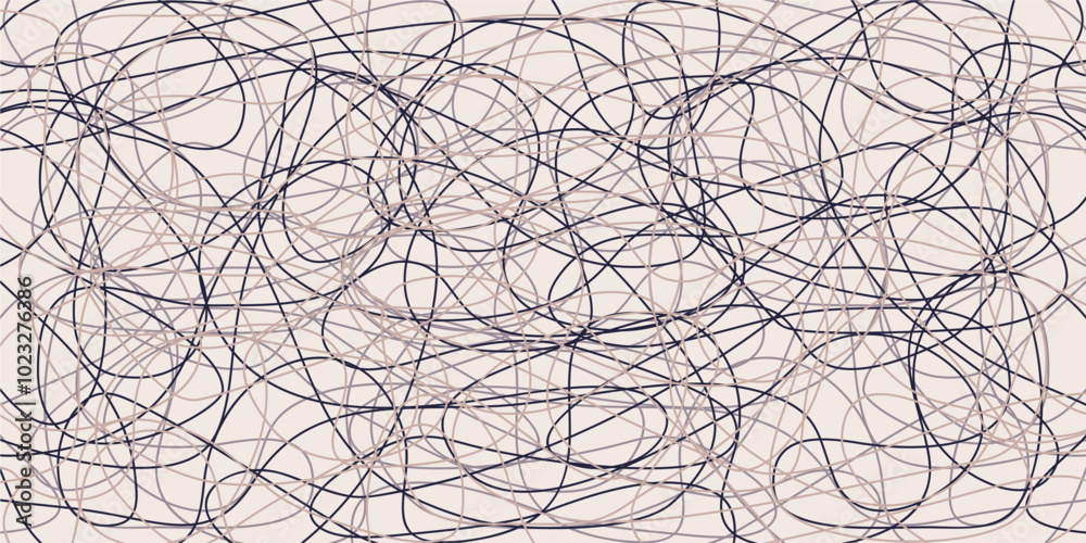 Obraz premium Colored tangled pattern. Abstract chaotic texture. Background with lines and waves. Art creation