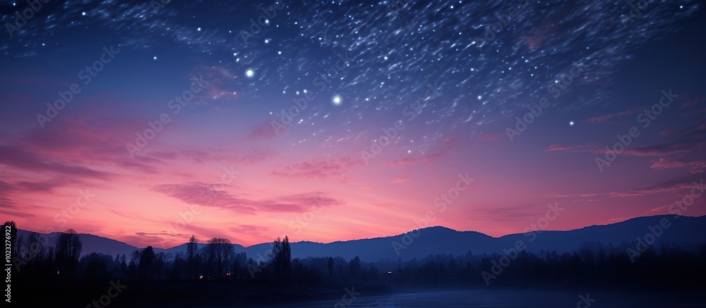 Starry Night Landscape