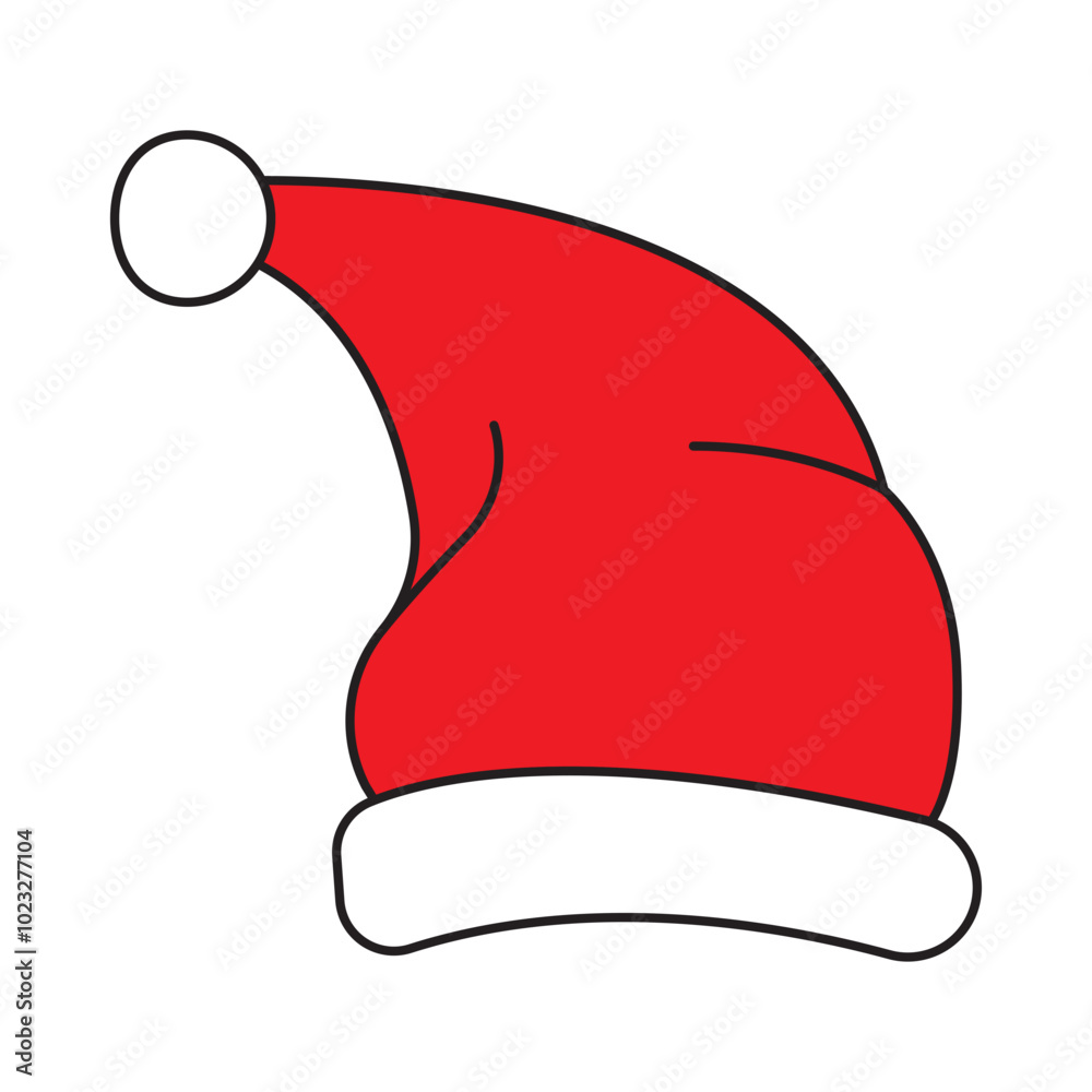 Santa Hat Drawings Stock Illustration - Santa Claus Hat Vector for Christmas Decoration Santa Hat Drawings Stock Illustration - Santa Claus Hat Vector for Christmas Decoration