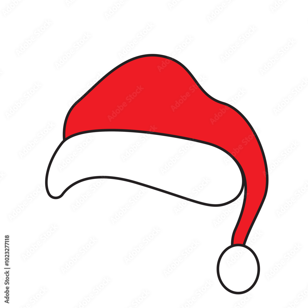 Santa Hat Drawings Stock Illustration - Santa Claus Hat Vector for Christmas Decoration Santa Hat Drawings Stock Illustration - Santa Claus Hat Vector for Christmas Decoration
