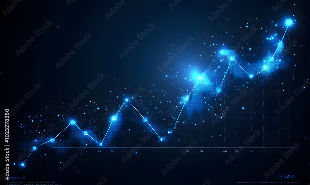 Futuristic Stock Market Chart with Glowing Data or Dynamic Financial Timeline for graphic background Futuristic Stock Market Chart with Glowing Data or Dynamic Financial Timeline for graphic background