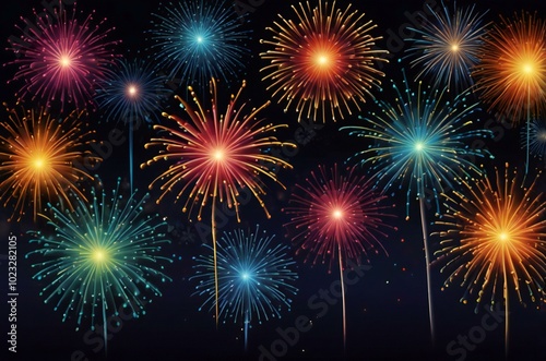 illustration of a fireworks