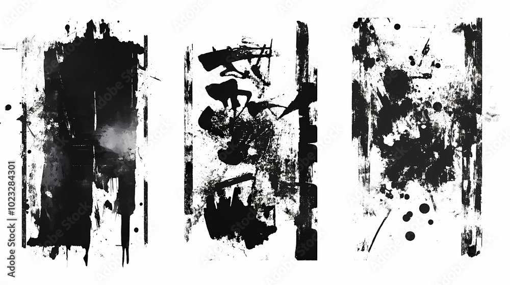 Obraz premium bstract grunge textures. Graffiti set. Vector illustration.