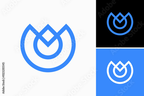 M Water Drop Vector Logo Premium 