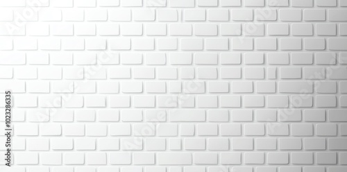 A clean, white brick wall texture ideal for backgrounds or design projects, adding a modern and minimalist touch.