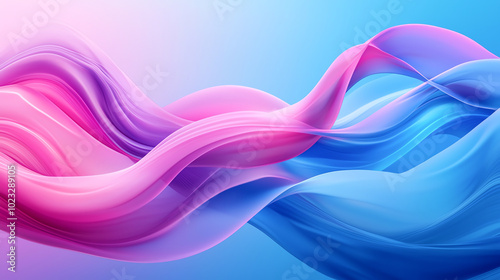 A vibrant wave of colors blending in shades of pink and blue, creating a captivating abstract background for creative designs.