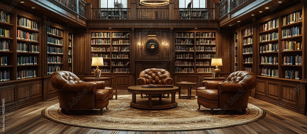 Classic Library Interior Classic Library Interior