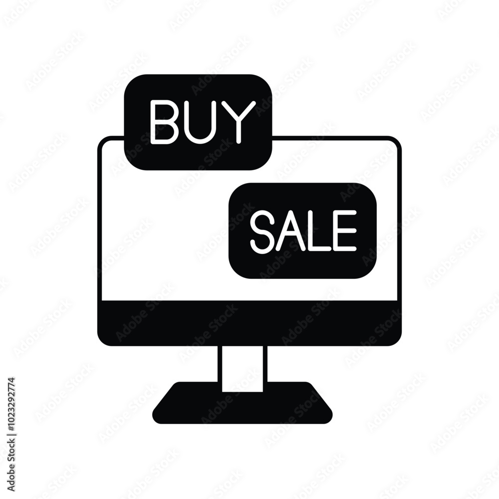 market glyph icon with white background vector stock illustration market glyph icon with white background vector stock illustration