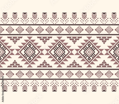 Ancient echoes Aztec geometric seamless patterns southwest Navajo Native American tribal ethnic colorful for textile printing