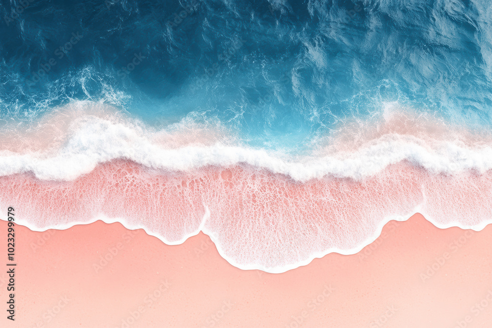 Fototapeta premium Gradient Ocean Wave with Smooth Strokes