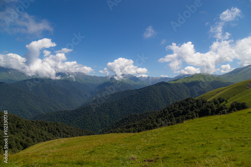 Magnificent views of the mountain village and nature of Azerbaijan