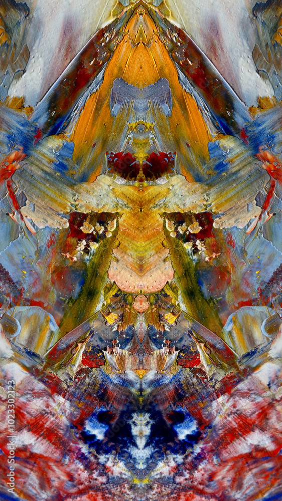 Fototapeta premium Abstract background wallpaper. Ethnic pattern. Mixtures of oil paint. Trendy hand painting canvas. Wall decor and Wall art prints Idea. 3D Texture. Art object