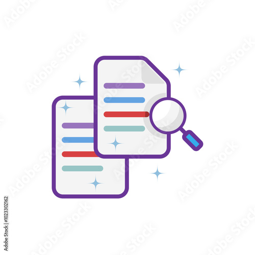 Data cleaning icon in multicolor style