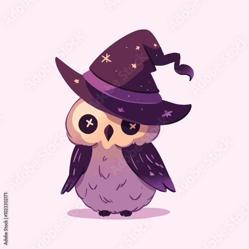 Cute Owl Illustration for Halloween