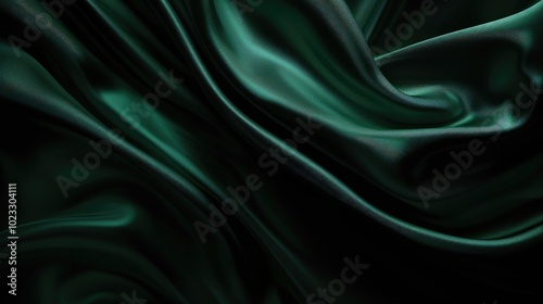 Abstract green color wave flowing express the energetic ripple. Seamless texture of vividness curve swirling convey sense of harmony and wonderful scene perfect for effect and graphic design. AIG51.