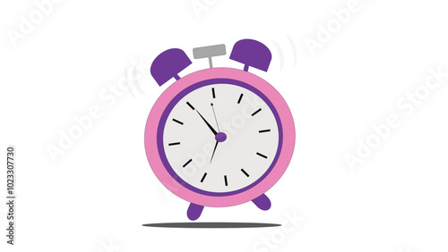 pink alarm clock, ringing, background