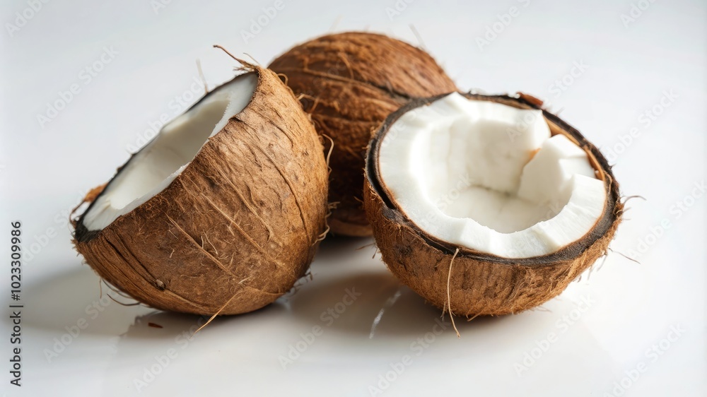 coconut, isolated on white background, full depth of field coconut, isolated on white background, full depth of field