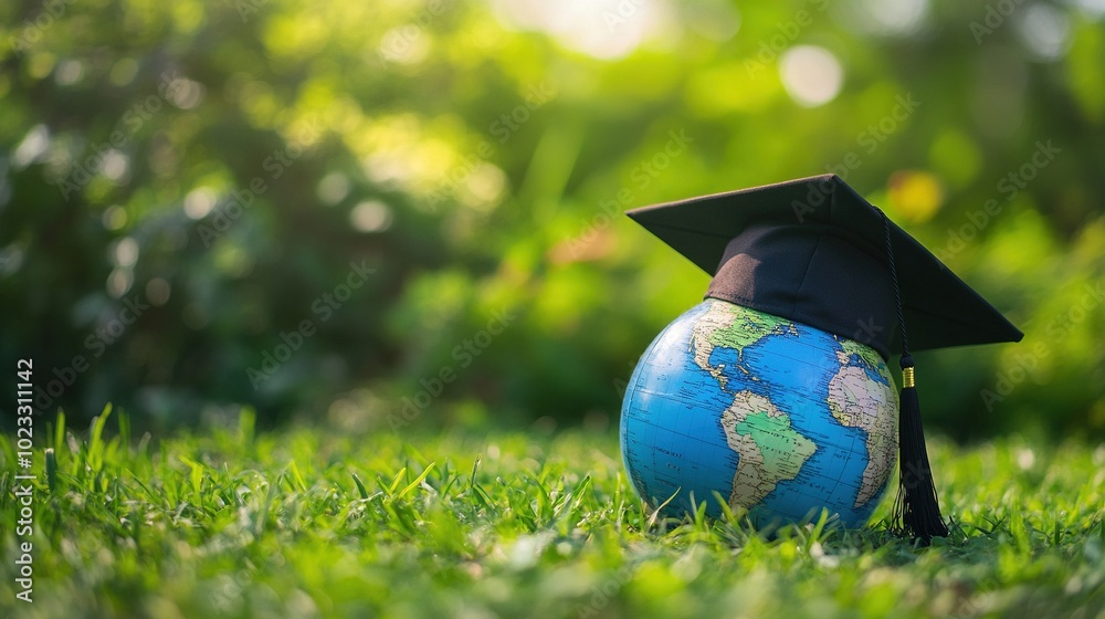 © ShaZi - Graduation cap with Earth globe. Concept of global business study, abroad educational, Back to School, Study abroad business in universities © ShaZi - Graduation cap with Earth globe. Concept of global business study, abroad educational, Back to School, Study abroad business in universities